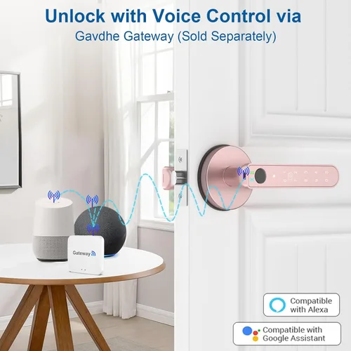 Miniatura 7 de Cerradura de Puerta con Huella Dactilar Perilla de Puerta Inteligente con Huella Dactilar con Entrada sin Llave Cerradura de Puerta Biométrica