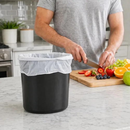 Miniatura 3 de Bolsa de basura de 4 galones con aroma a lavanda (440 unidades) bolsas de basura pequeñas para baño, bolsas de basura blancas para el hogar, cocina