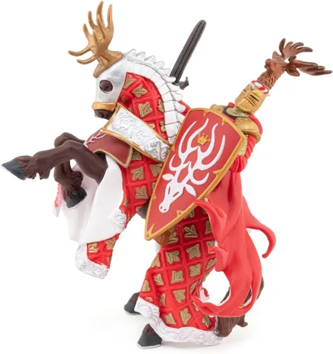Miniatura 10 de Papo Figura de la era medieval, caballero ciervo rojo