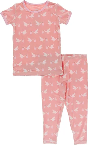 Miniatura 79 de KicKee Pants Conjunto de pijama de manga larga con estampado de piezas