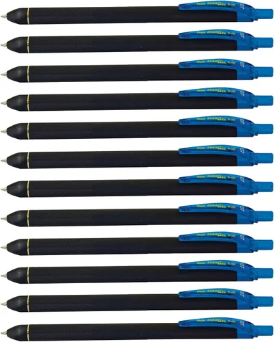 Miniatura 10 de Pentel EnerGel Kuro - Bolígrafo de gel líquido, (punta de 1/32 pulgadas - 0.7 mm) línea media, tinta negra, paquete de 12 (BL437R1-A)