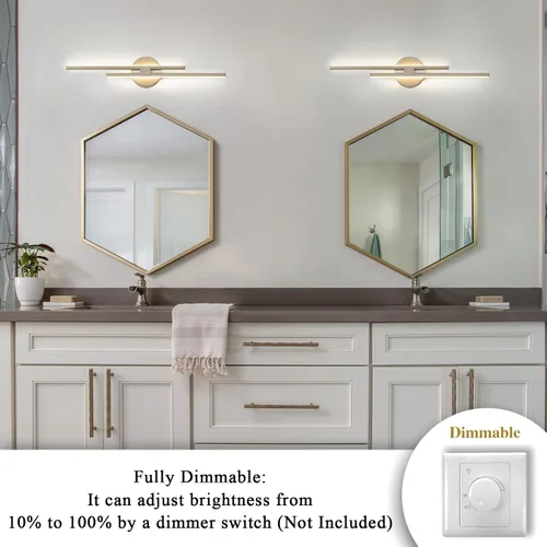 Miniatura 2 de EDISLIVE Lámpara LED Regulable Moderna para Tocador, Accesorios de Iluminación de Pared para Tocador de Baño, Accesorios de Iluminación para Espejo
