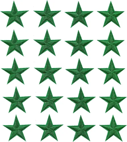 Miniatura 11 de 5 parches para planchar con estrellas negras, parches bordados para ropa, chaquetas, sombreros, mochilas, jeans (3.2 pulgadas)