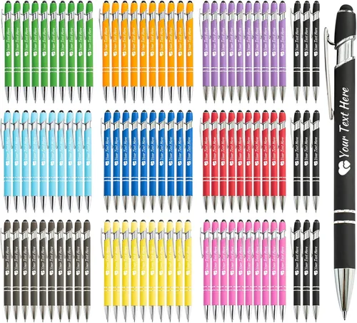 Miniatura 43 de Bolígrafos personalizados con lápiz capacitivo, bolígrafos personalizados impresos con tu logotipo o mensaje, ideales para regalos, promociones