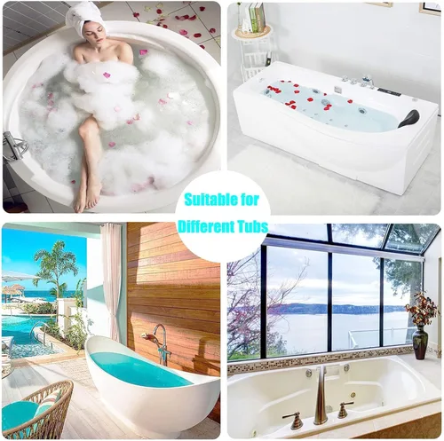 Miniatura 5 de 12 fundas para bañera, paquete individual para bañera grande (102 x 47 pies), fundas desechables para viajes y hogar, bolsa de plástico portátil