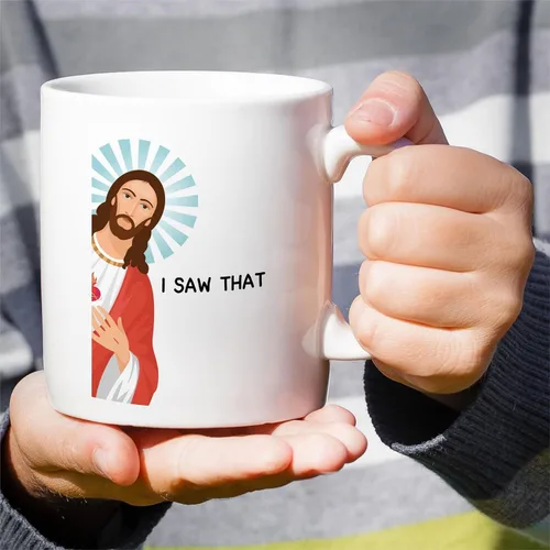 Miniatura 14 de Retreez Taza divertida – This Girl Runs on Coffee + Jesus - Tazas de café de cerámica de 11 onzas – Divertido, sarcasmo, sarcástico, motivacional