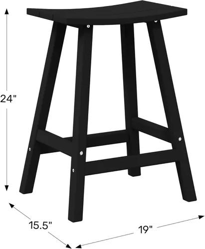 Miniatura 2 de WestinTrends Malibu - Juego de 2 taburetes para sillín para exteriores/patio, 24 alturas, color rojo