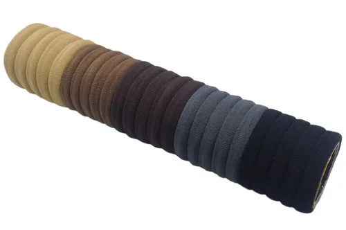 Miniatura 4 de J-MEE Bandas para el cabello para cabello grueso, 100 unidades de algodón sin costuras, simplemente soportes para cola de caballo, accesorios