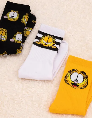 Miniatura 2 de Garfield Calcetines 3 Pack Adultos Unisex Gato Película Multicolor Calzado