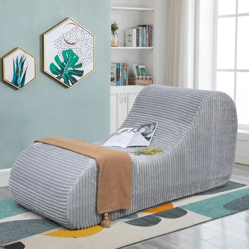 Miniatura 7 de Rattan Star Sofá de pana para interiores, sin hueso, de gran tamaño, esponja suave de alta densidad, color caqui