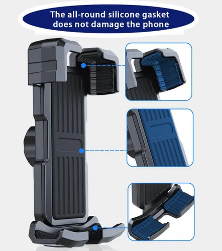 Miniatura 3 de Soporte de teléfono para motocicleta, manillar de teléfono para iPhone, Samsung, Android, 4-7 pulgadas, abrazadera para teléfono celular, kit