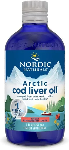 Nordic Naturals Arctic CLO - Aceite de hígado de bacalao para corazón, salud cerebral y bienestar óptimo, 56783, 1
