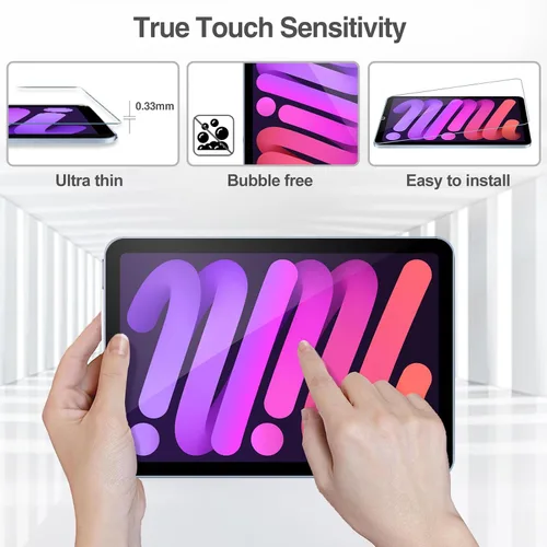 Miniatura 6 de ProCase Paquete de 1 protector de pantalla para iPad Mini 7 (A17 Pro) 2024 y iPad Mini 6 2021 de 8.3 pulgadas, protector de película de vidrio