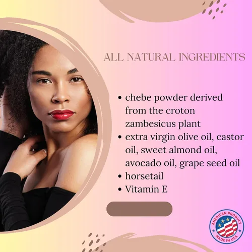 Miniatura 6 de Aceite para el crecimiento del cabello de Chad Africa – Hidratante 10 en 1 con aroma a lavanda para cuero cabelludo y cabello (4 onzas)