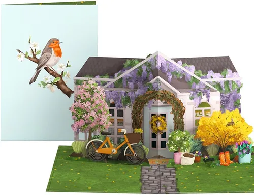Miniatura 19 de Lovepop Lupine - Tarjeta emergente de colibrí – Tarjetas de felicitación emergentes de colibrí – Tarjeta de cumpleaños 3D – 5 x 7 pulgadas – Sobre