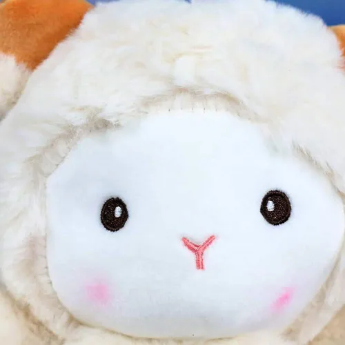 Miniatura 2 de Little Sheep - Peluche de cordero de peluche, regalo de cumpleaños para niños, 10 pulgadas (blanco)