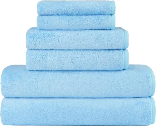 Miniatura 12 de Orighty Paquete de 2 toallas de baño (27 x 54 pulgadas), tacto suave, altamente absorbente, microfibra de secado rápido para cuerpo, deportes, yoga