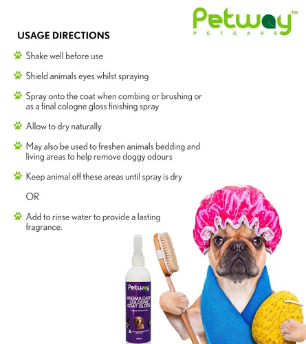 Miniatura 5 de Petway Petcare - Spray de colonia para perros y cachorros, larga duración, lavanda y manzanilla para el cuidado del aroma del abrigo brillante