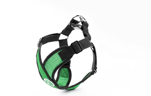 Miniatura 2 de gooby Choke última intervensión Perfect Fit Active X step-in sintético Piel de Cordero. Soft Arnés para perros pequeños, L, Hunter Green Verde