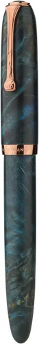 Miniatura 11 de HONG DIAN Pluma estilográfica A10, punta suave extra fina, madera de ébano negro con diseño de tapa magnética y juego de caja de metal