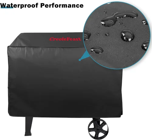 Miniatura 5 de Creole Feast CR1001A - Funda Oxford para parrilla, impermeable, resistente para protección contra todo el año, color negro