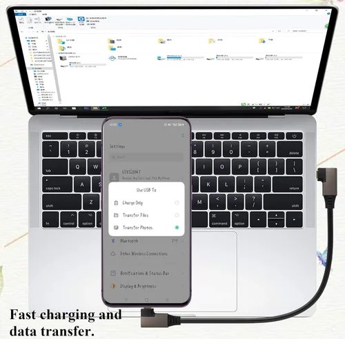 Miniatura 9 de Cable USB 3.1 tipo C de 90 grados en ángulo derecho e izquierdo 3.1 USB tipo C macho 4K a 60Hz Gen 2 Cable de extensión compatible con carga, datos