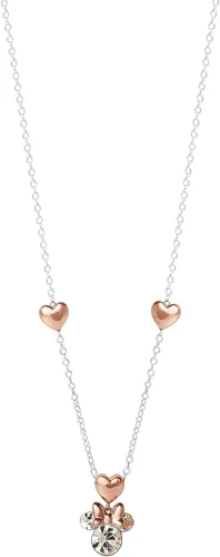 Miniatura 3 de Disney Minnie Mouse Sterling Silver Crystal Pendant Necklace, 18" Chain, Officially Licensed