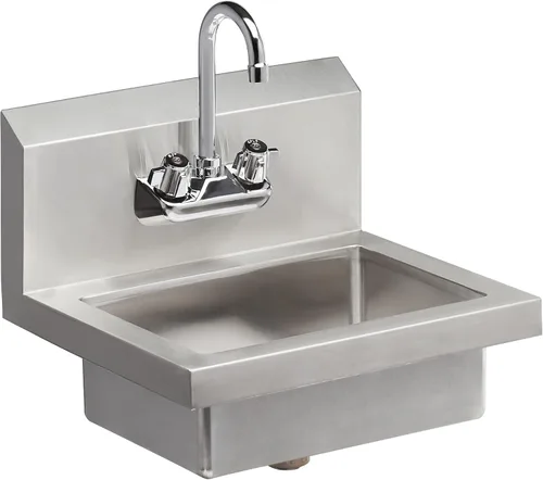 Miniatura 10 de ROCKPOINT Fregadero de acero inoxidable para preparación y utilidad, fregadero comercial hecho a mano con 14 pulgadas de profundidad x 18 pulgadas