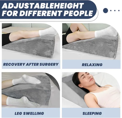Miniatura 5 de Almohadas de elevación de piernas para recuperación después de la cirugía, almohada de rodilla poscirugía para posicionamiento de piernas, almohada