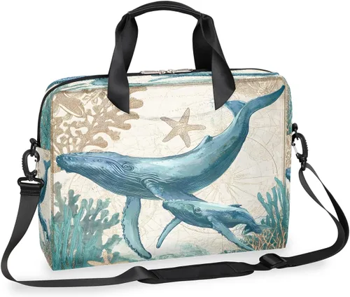 Miniatura 9 de Bonita bolsa de hombro para computadora portátil para mujeres y hombres, bolsa para computadora portátil, funda para laptop, maletín de transporte
