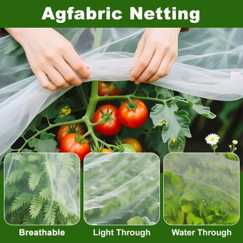Miniatura 3 de Agfabric Red de jardín de 3.9 x 9.5 pies, barrera de plagas de insectos para protección de jardín, cubierta de plantas, malla para verduras, árboles