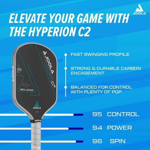 Miniatura 2 de JOOLA Professional Pickleball Paddles – Charged Surface Technology for Power & Feel – Select Perseus or Hyperion Shape – Fully Encased Carbon Fiber