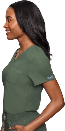 Miniatura 4 de Med Couture Touch - Camiseta médica con bolsillo en el pecho para mujer
