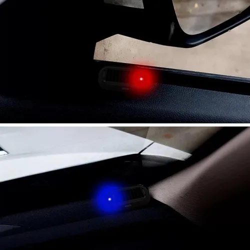 Miniatura 4 de Shudyear Alarma simulada de energía solar para automóvil, nuevo modelo, más brillante y claro, luz LED antirrobo intermitente de seguridad lámpara