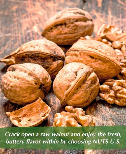 Miniatura 7 de NUTS U.S. Nueces con cáscara, cultivadas y empaquetadas en California, variedad Chandler, sabor a mantequilla fresco y fácil de agrietar, nueces