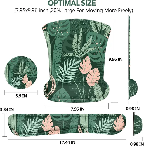Miniatura 7 de AIMSA Alfombrilla ergonómica para mouse con soporte para reposamuñecas, de espuma viscoelástica, antideslizante, fácil de escribir y aliviar
