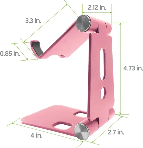 Miniatura 6 de Soporte para teléfono celular con soporte de montaje ajustable, soporte de escritorio de aluminio para teléfono celular, tabletas, iPads, soporte
