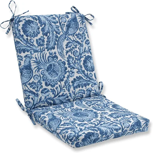 Miniatura 9 de Pillow Perfect Cojín cuadrado para silla esquinera de 1 pieza con respaldo sólido para interiores y exteriores, con lazos, asiento profundo