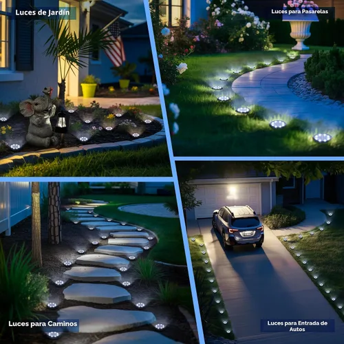 Miniatura 2 de SOLPEX Mini Luces Solares de Suelo, Juego de 12 Luces Solares para Exterior Impermeables, Iluminación de Paisaje para Camino de Jardín, Entrada