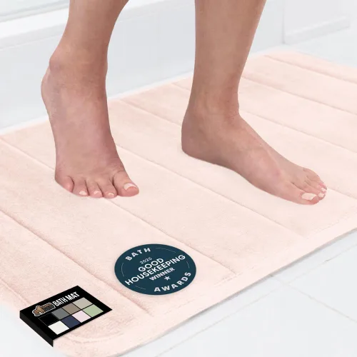 Miniatura 17 de Gorilla Grip - Alfombra de baño de espuma viscoelástica de 24 x 17 pulgadas, original, de primera calidad, suave, absorbente, gruesa, lavable a