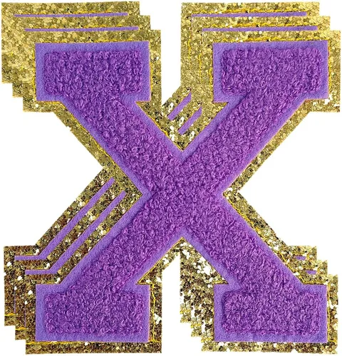 Miniatura 106 de 3 parches de números de chenilla negra, tamaño grande de 4-1/2" parches de números para planchar, parches universitarios para ropa, 8" Borde oro rosa
