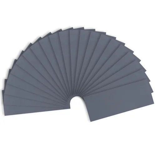 Miniatura 12 de Papel de lija de grano 120, hojas de lijado en seco y húmedo de 9 x 3.6 pulgadas para acabado de muebles de madera, lijado de metal y pulido
