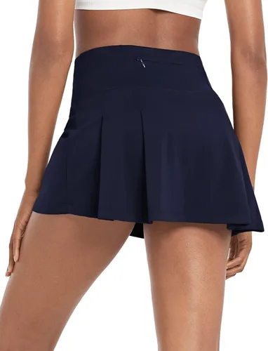BALEAF - Falda pantalón de verano para mujer, diseño de tiro alto, de 13pulgadas, con 4 bolsillos, para tenis, golf, correr o entrenar.