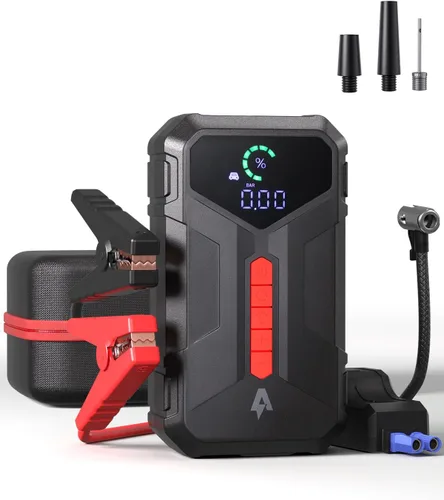 Miniatura 8 de Andeman Arrancador de auto 4000A con batería de 20000 mAh, paquete de batería portátil para auto, carga rápida Type-C, puente de litio de 12 V