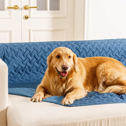 gogobunny Manta impermeable 100 % de doble cara para perro, funda de cama suave para mascotas, reversible, protege muebles, sofá, coche para Azul