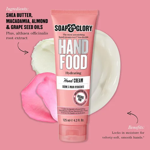 Miniatura 2 de Soap & Glory Hand Food Crema de Manos - Aceite de Almendra + Mantequilla de Karité Hidratante para Cutículas y Crema Hidratante para Manos - Crema