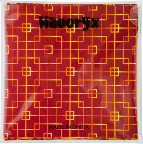 Miniatura 8 de Haooryx Juego de 60 piezas de papel estampado del Año Nuevo Chino, de doble cara de 11'x11', rojo y dorado, tema del Festival de Primavera, papel