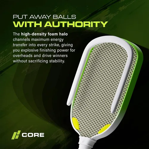 Miniatura 5 de CORE Pickleball - Paletas de pickleball de fibra de carbono - Aprobadas por USAPA - Modelos PRO y de entrada - Empuñadura de confort acolchada