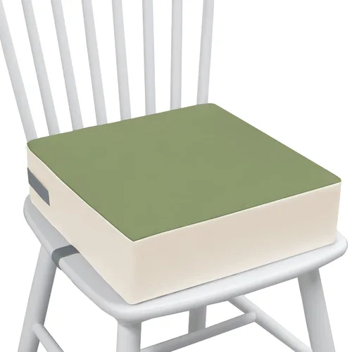 Miniatura 14 de Eiury Asiento elevado para mesa de comedor, asiento elevador para silla de cocina, cojín de poliuretano impermeable con correas de hebilla Verde