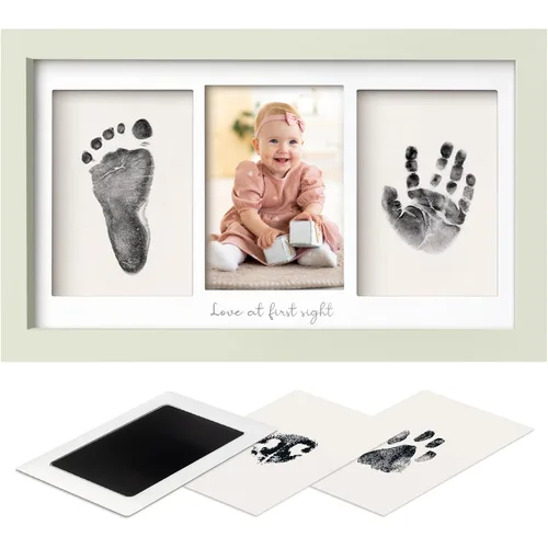 Miniatura 16 de Kit de huellas de manos y pies sin tinta, para niño, niña, recién nacido, recuerdo - Almohadilla de tinta sin desorden para huella de mano de bebé